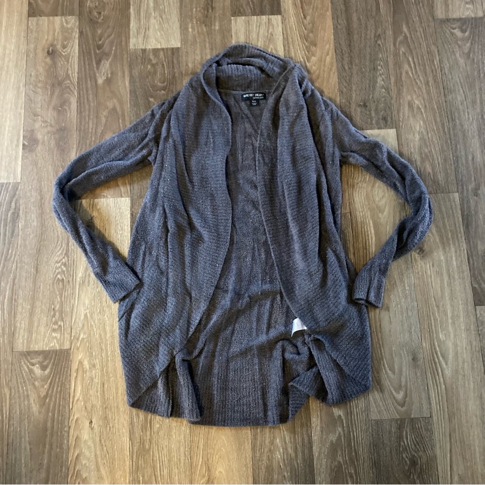 Barefoot dreams grey cardigan size small/XS